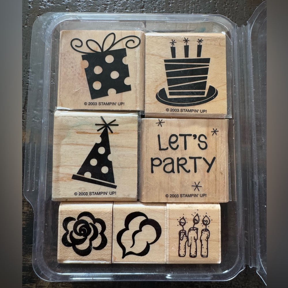 Lot of 7 Stamps Stampin’ Up Brand Birthday Party Theme